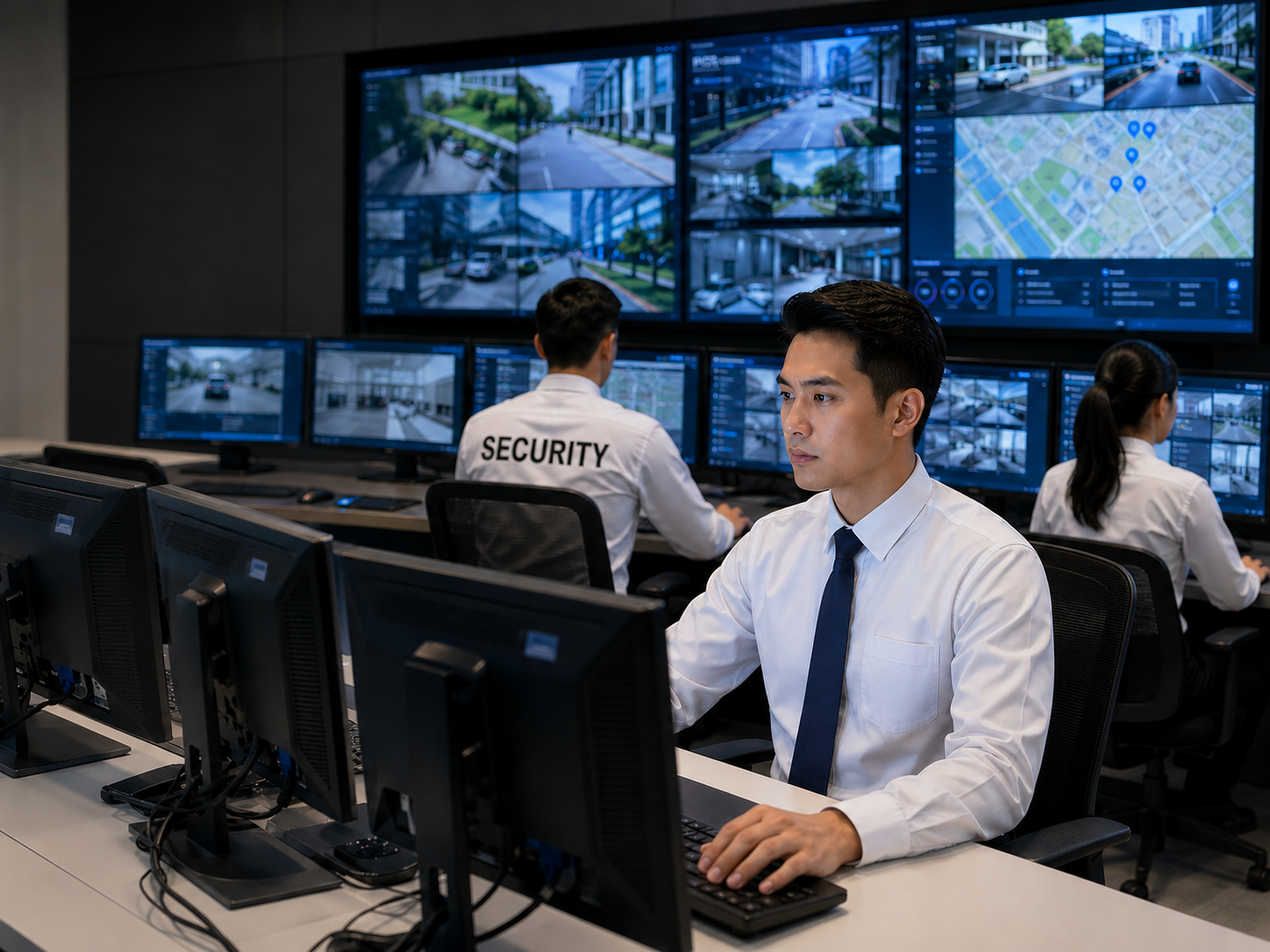 Virtual patrol operator running scheduled camera sweep